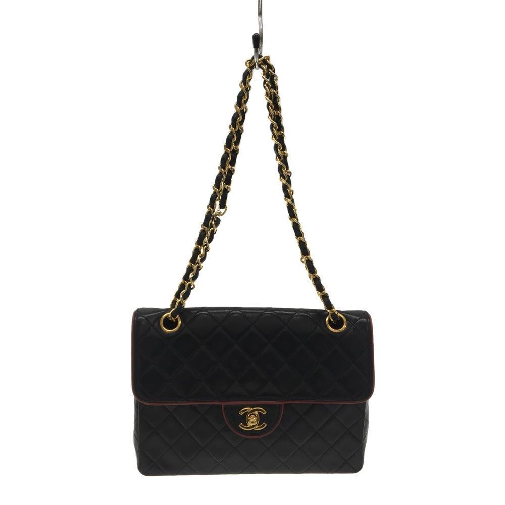Chanel Shoulder Bag Leather Black - Picture 1 of 6